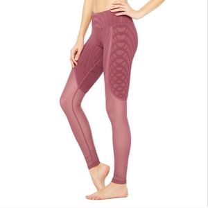 Alo Motion Patterned Mesh Panel Leggings
